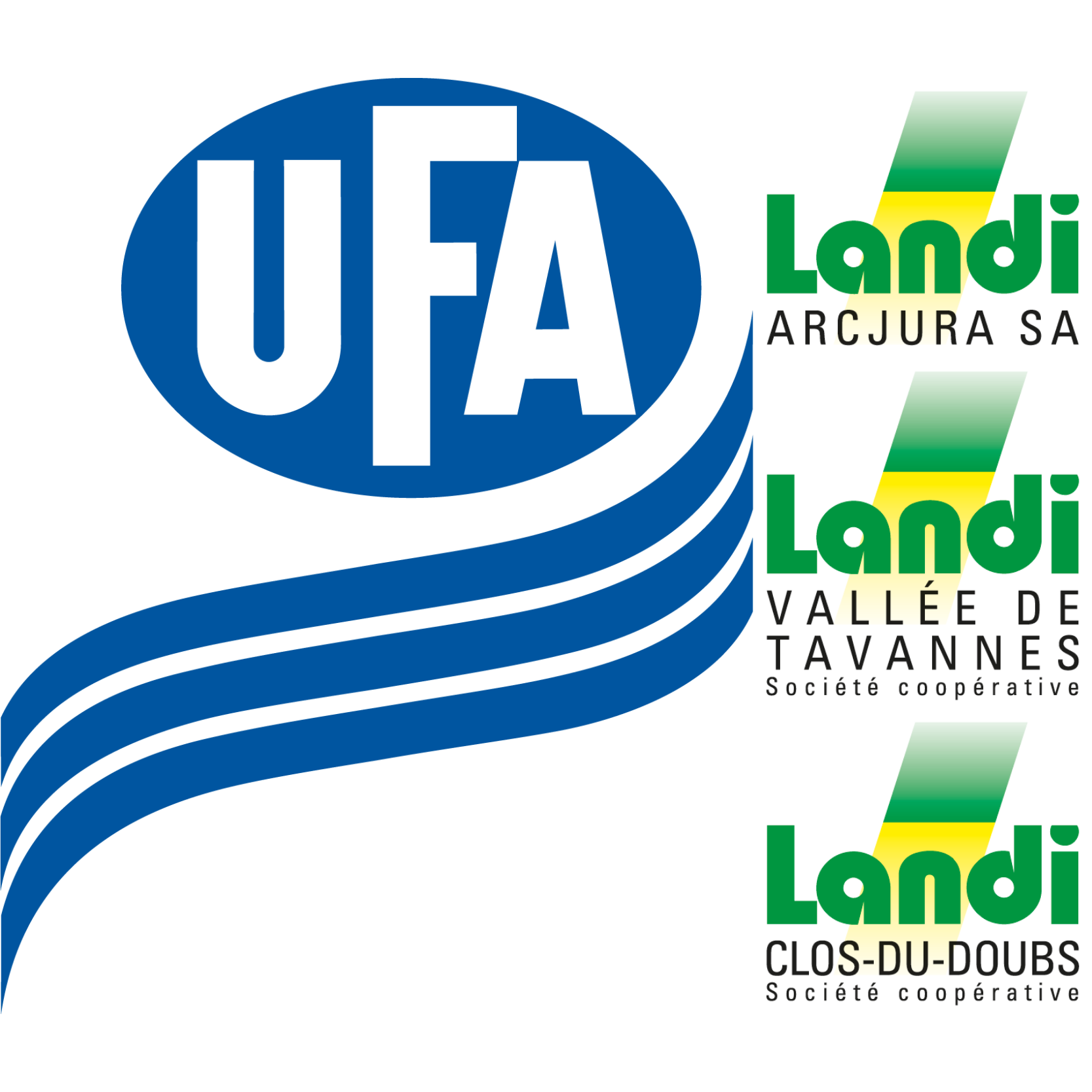 UFA SA, Landi ArcJura SA, Landi Vallée de Tavannes, Landi Clos du Doubs